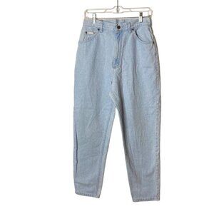 Lee Vintage Light Wash Mom Jeans Sz 12‎ Tapered Cotton Made USA Sz 28 x 28.5